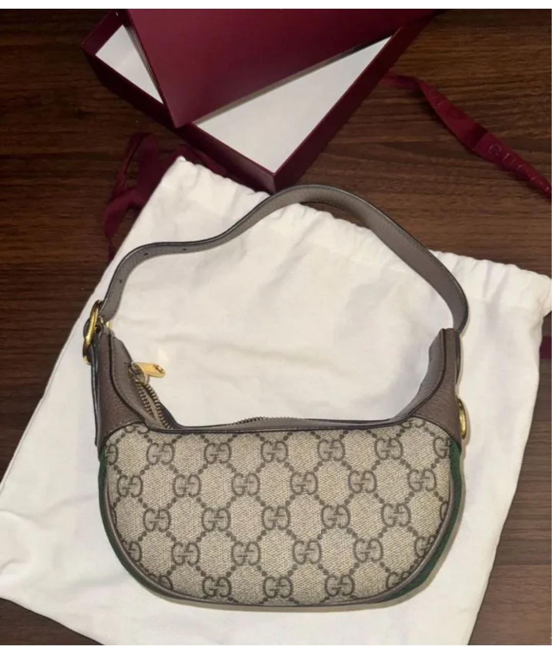 GUCCI Бежевая сумка с короткими ручками, фото 3