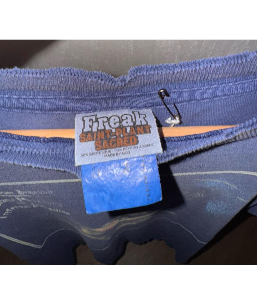 SAINT Mxxxxxx Темно-синяя хлопковая футболка, фото 4