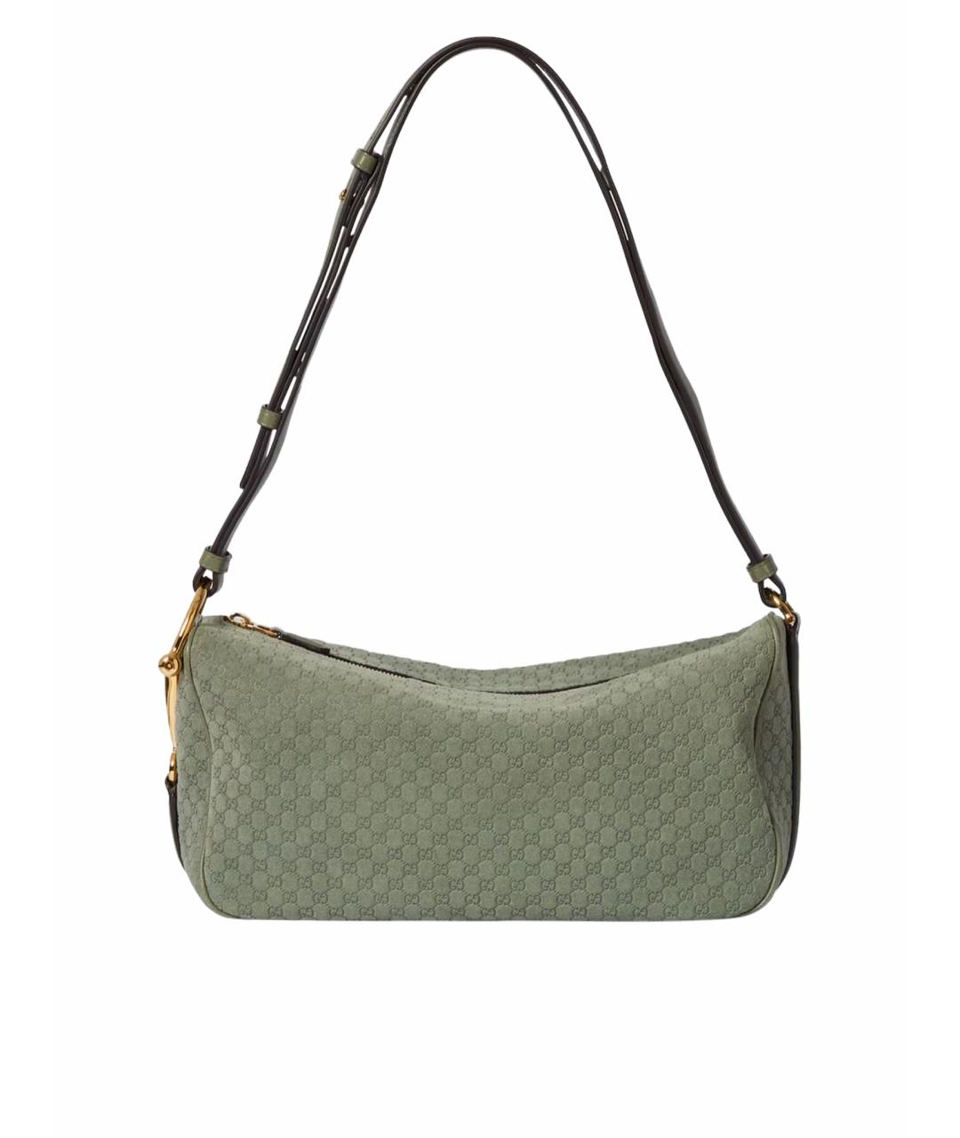 GUCCI Зеленая кожаная сумка с короткими ручками, фото 1