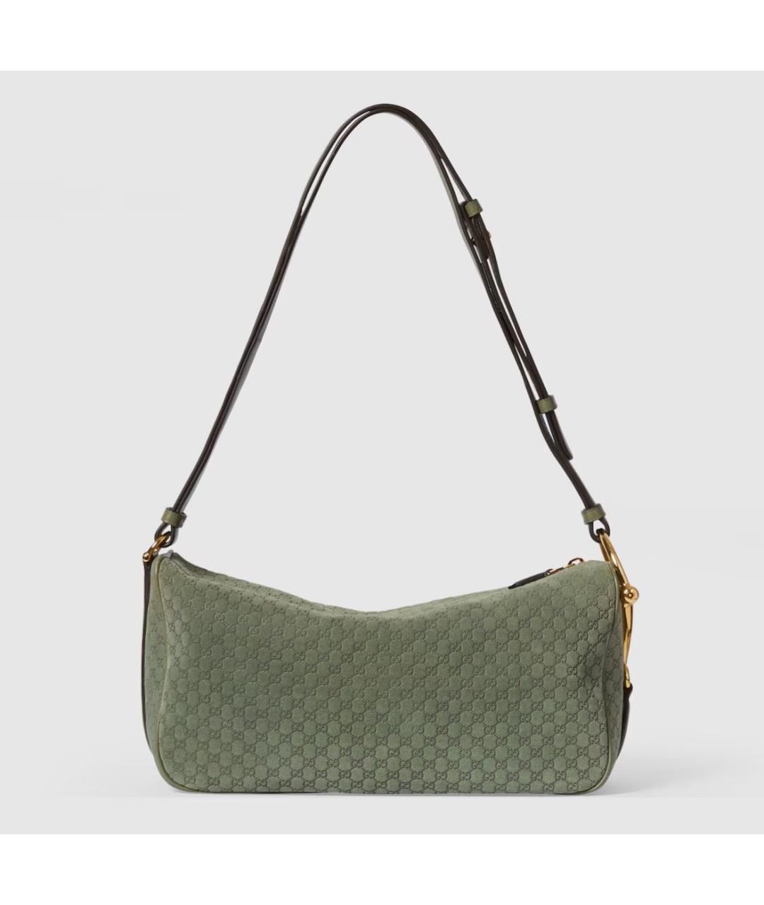 GUCCI Зеленая кожаная сумка с короткими ручками, фото 5