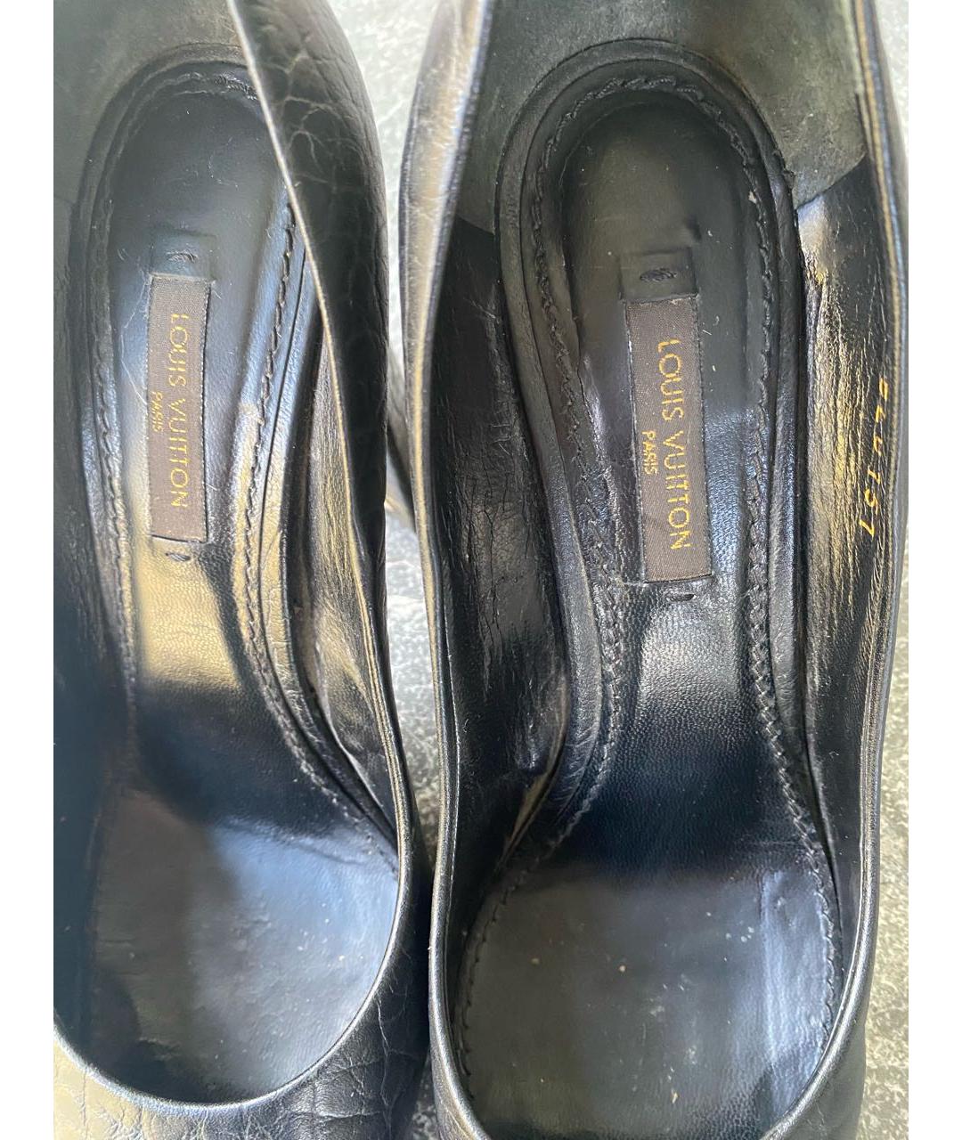 LOUIS VUITTON Черные кожаные туфли, фото 6