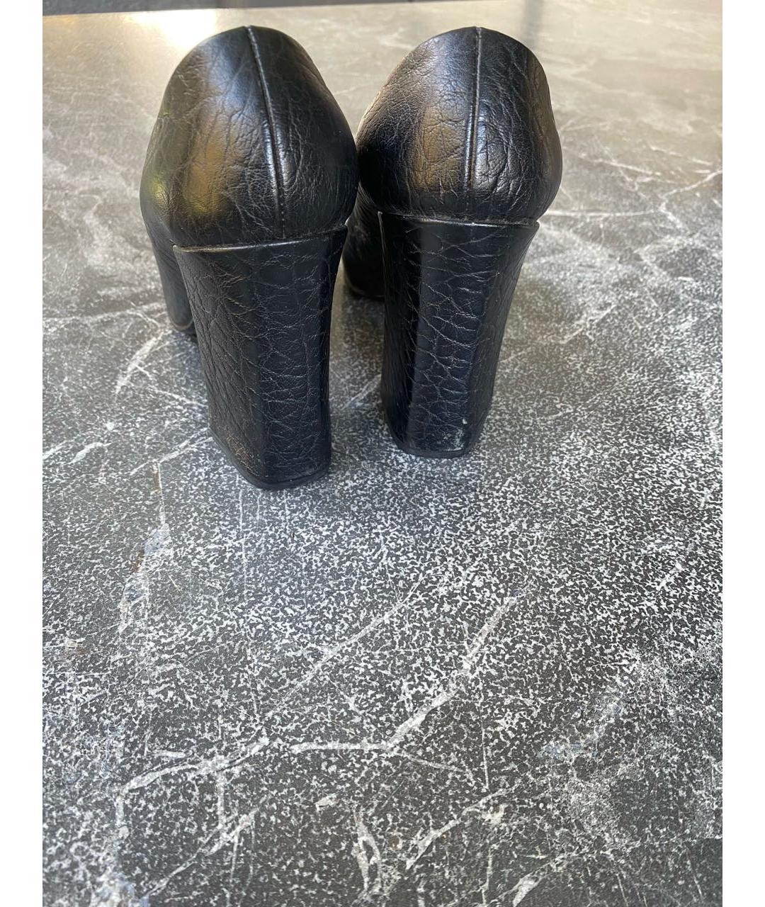 LOUIS VUITTON Черные кожаные туфли, фото 4