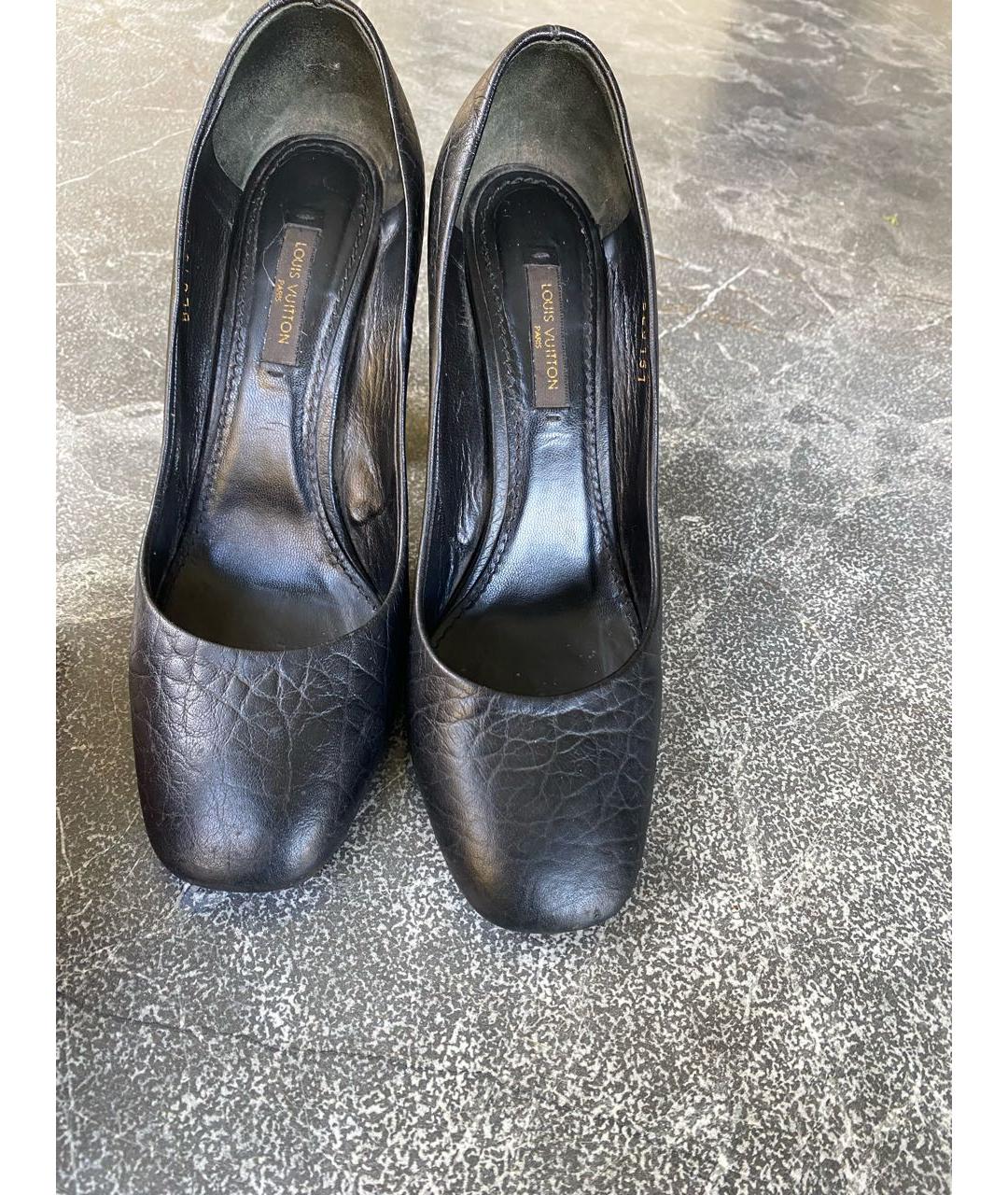 LOUIS VUITTON Черные кожаные туфли, фото 2