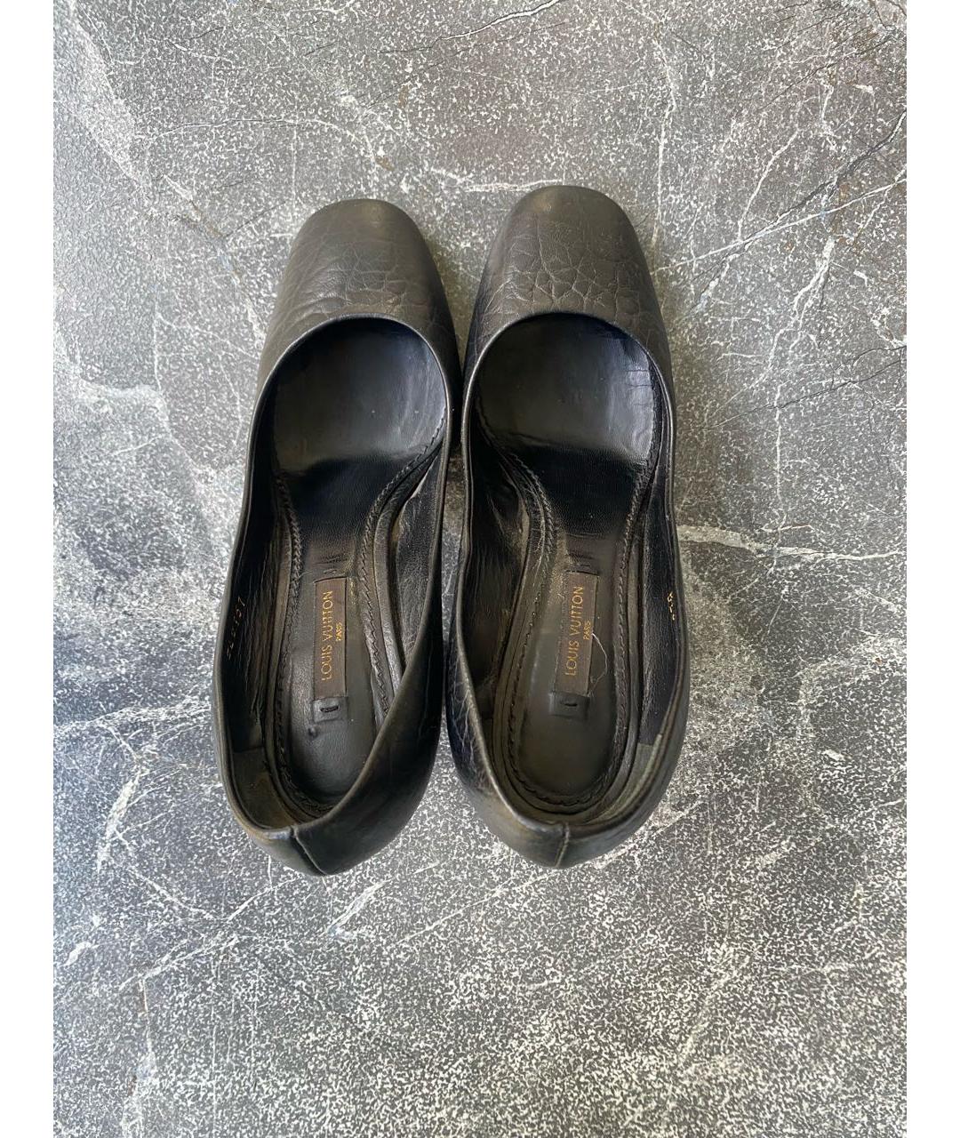 LOUIS VUITTON Черные кожаные туфли, фото 3
