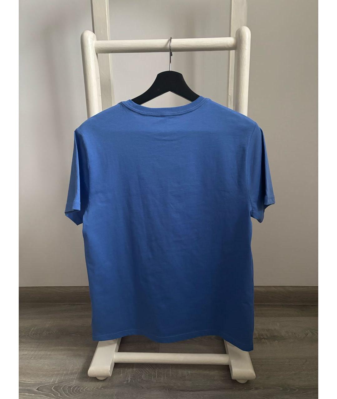 POLO RALPH LAUREN Голубая хлопковая футболка, фото 2