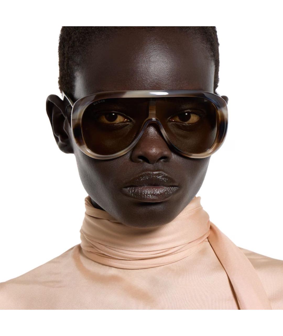 GUCCI Коричневые солнцезащитные очки, фото 3