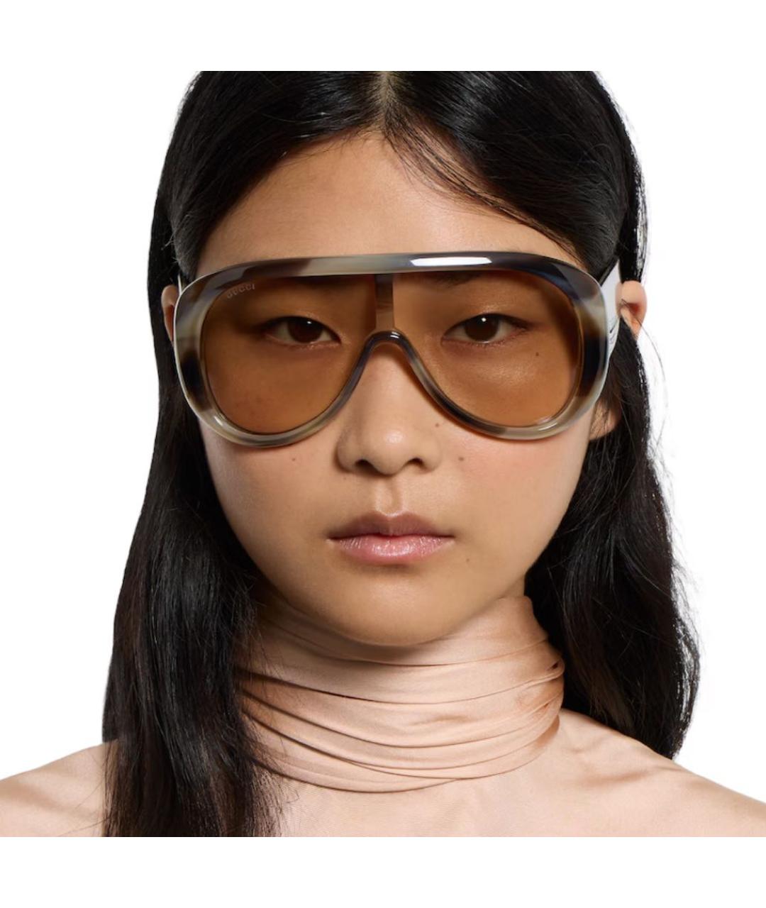 GUCCI Коричневые солнцезащитные очки, фото 4