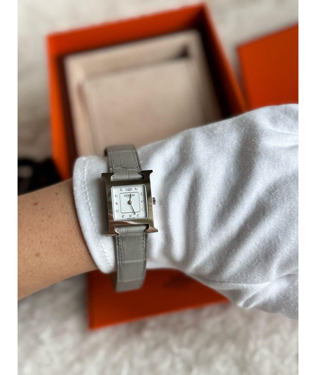 HERMES Серебряные часы из белого золота, фото 4