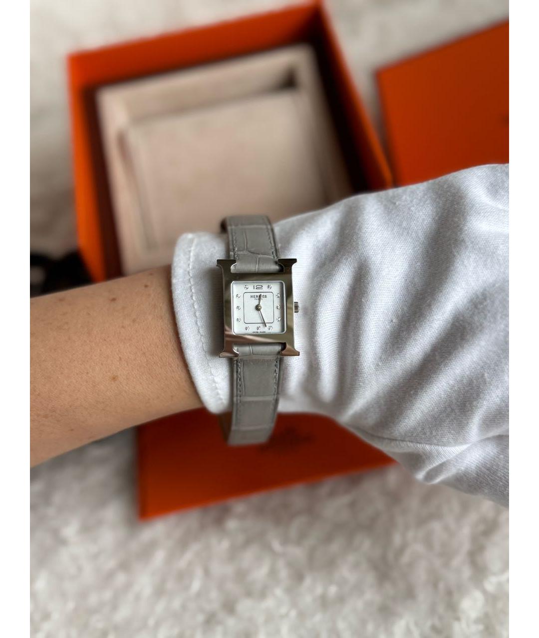 HERMES Серебряные часы из белого золота, фото 5