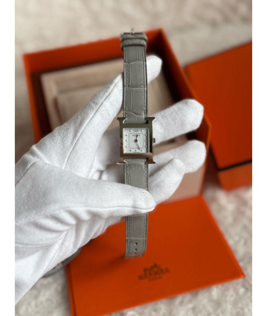 HERMES Серебряные часы из белого золота, фото 3