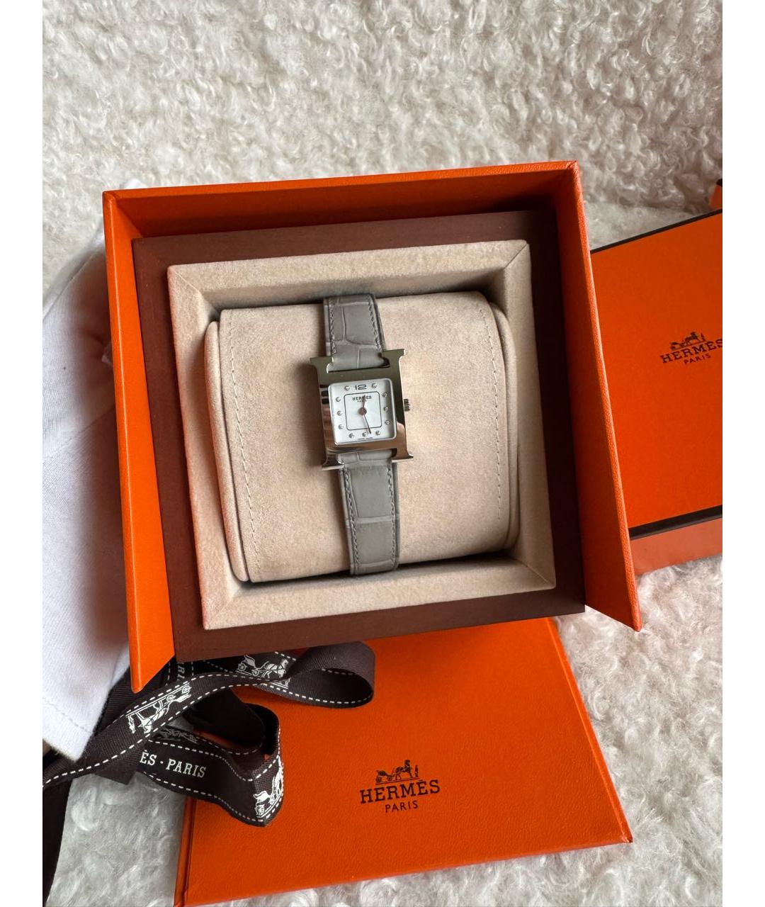 HERMES Серебряные часы из белого золота, фото 2