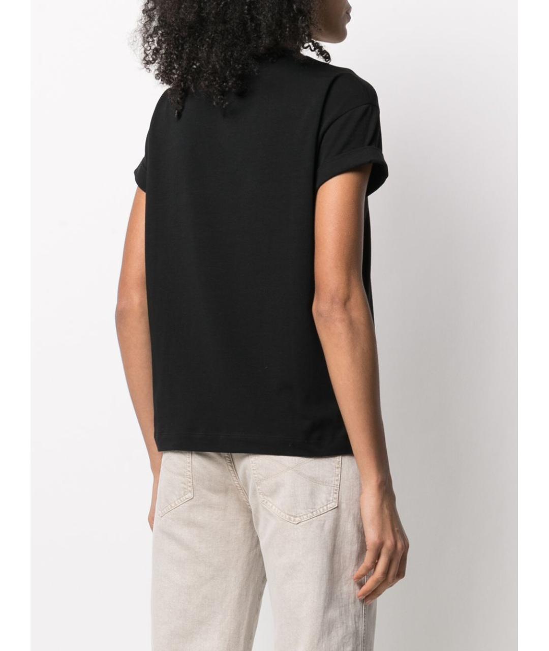 BRUNELLO CUCINELLI Черная хлопковая футболка, фото 4