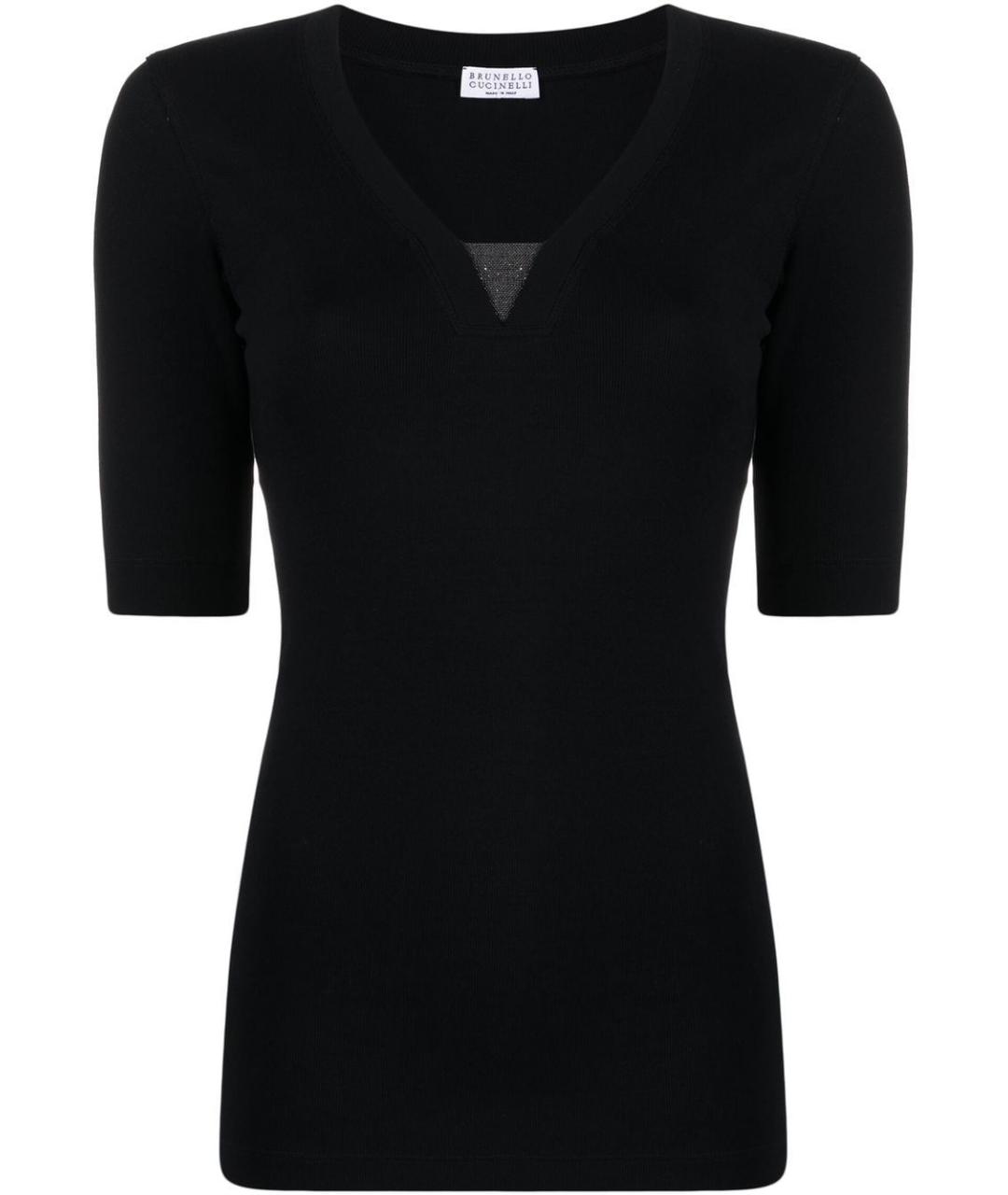 BRUNELLO CUCINELLI Черный хлопковый джемпер / свитер, фото 1