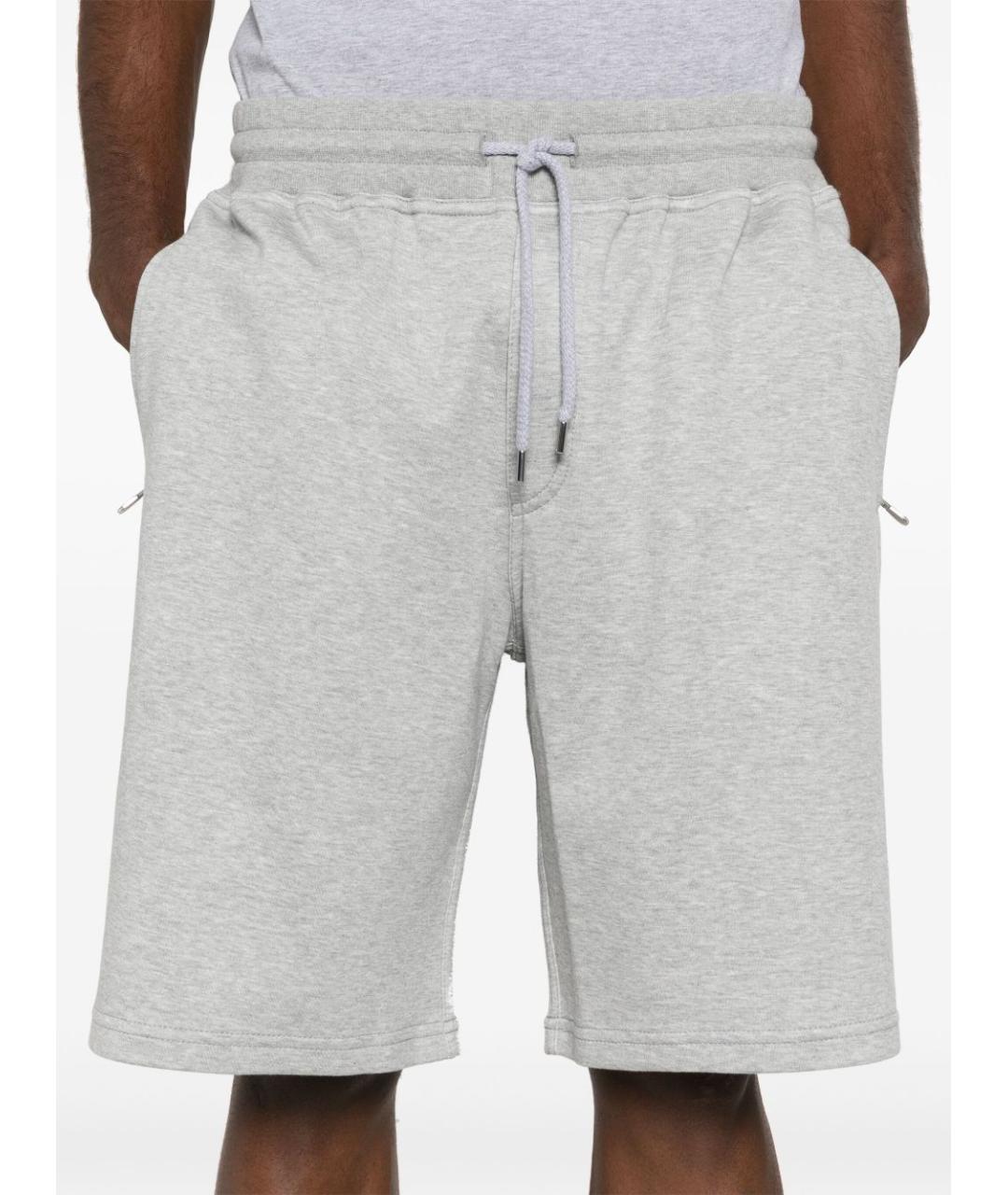 BRUNELLO CUCINELLI Серые хлопковые шорты, фото 2