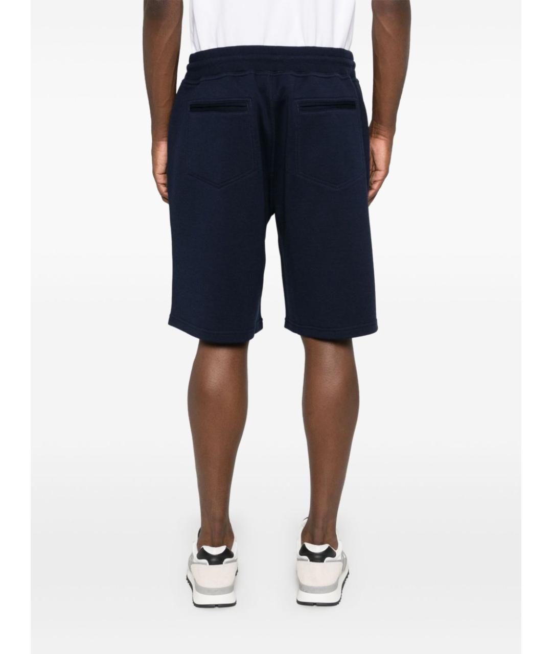 BRUNELLO CUCINELLI Синие хлопковые шорты, фото 4