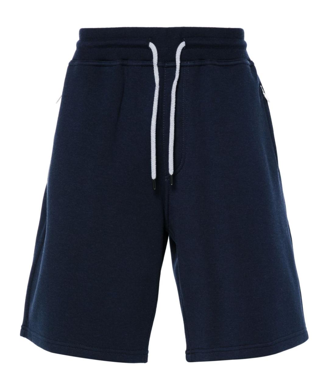 BRUNELLO CUCINELLI Синие хлопковые шорты, фото 1