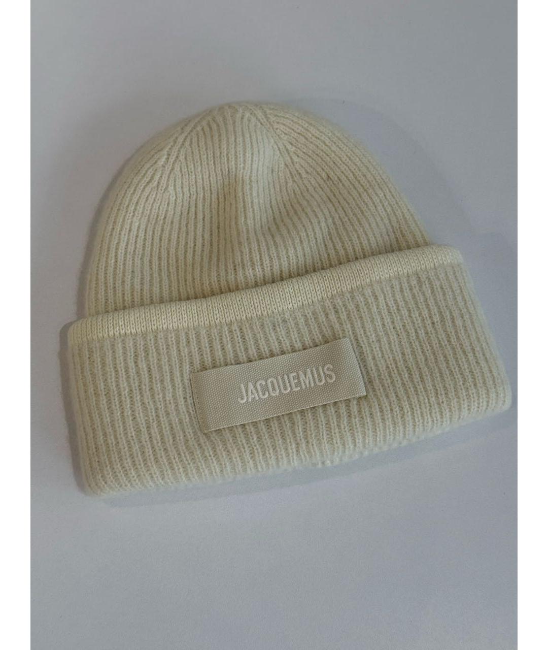 JACQUEMUS Бежевый шерстяной шарф, фото 6