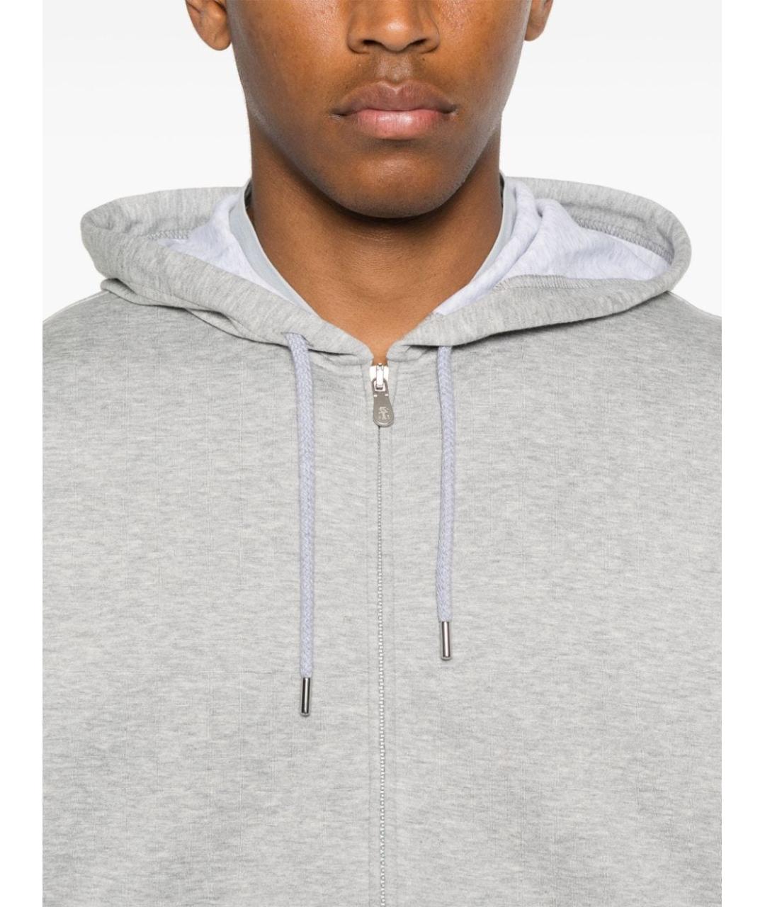 BRUNELLO CUCINELLI Серый хлопковый жилет, фото 2