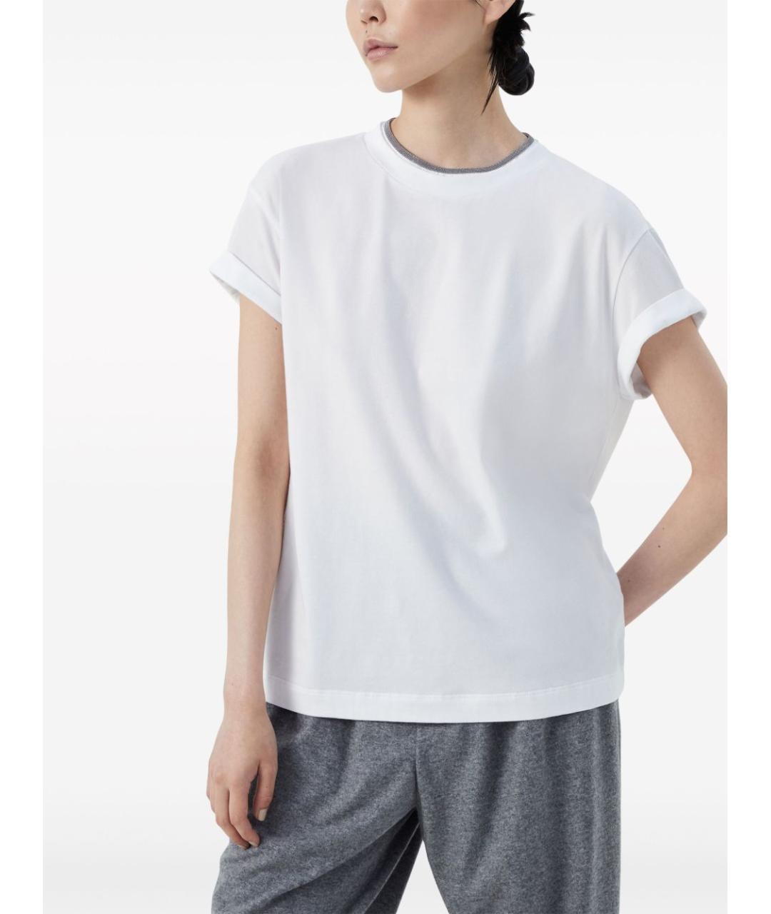 BRUNELLO CUCINELLI Белая футболка, фото 2
