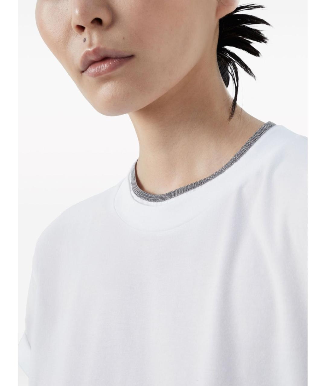 BRUNELLO CUCINELLI Белая футболка, фото 3