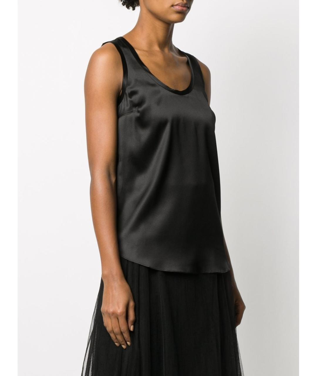 BRUNELLO CUCINELLI Черная шелковая майка, фото 4