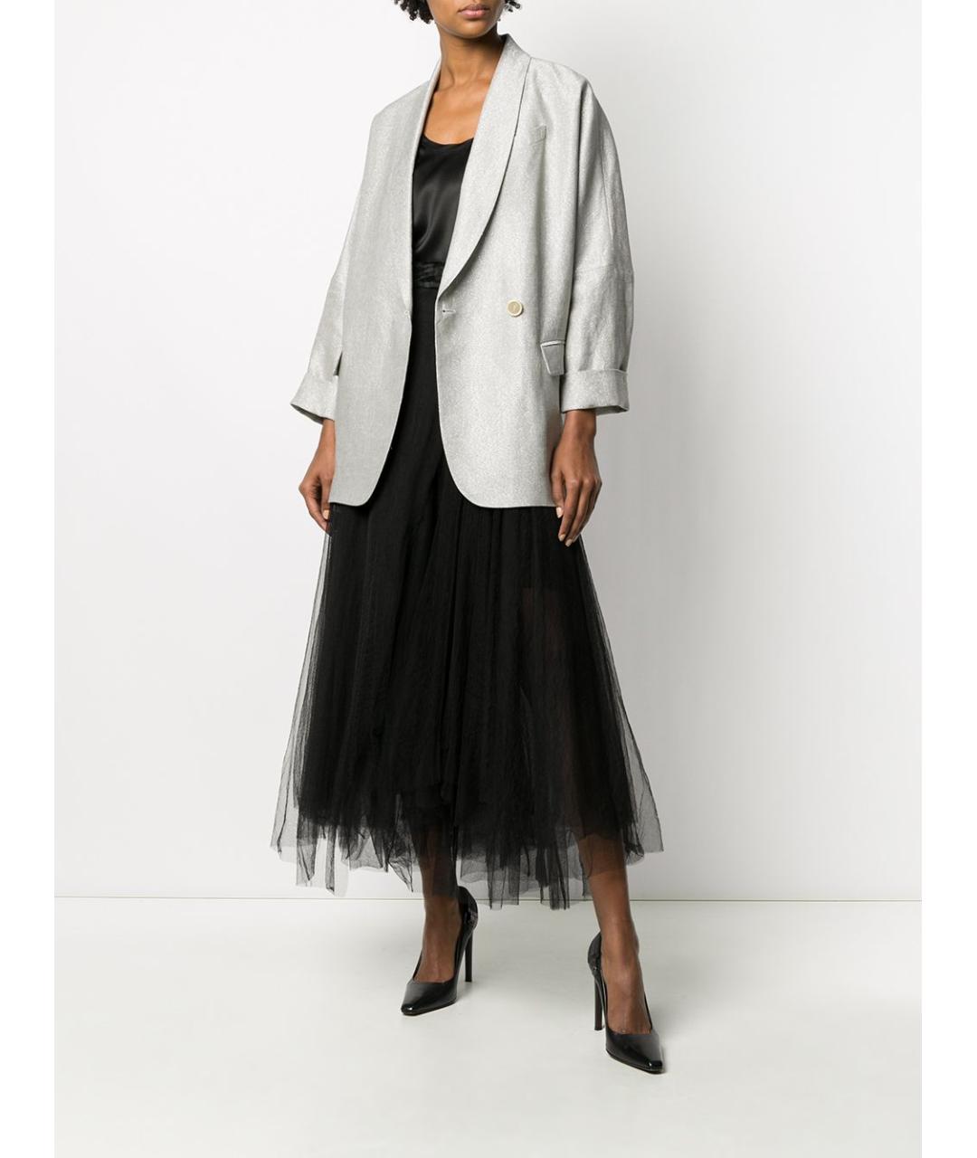 BRUNELLO CUCINELLI Черная шелковая майка, фото 5