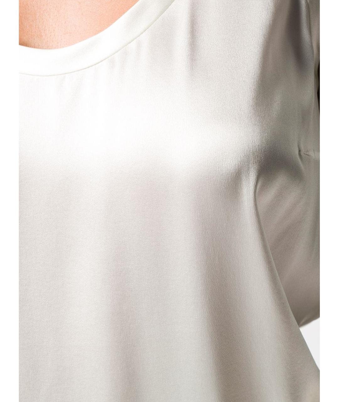 BRUNELLO CUCINELLI Белая шелковая майка, фото 5