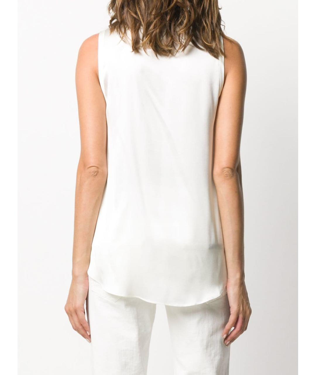 BRUNELLO CUCINELLI Белая шелковая майка, фото 4