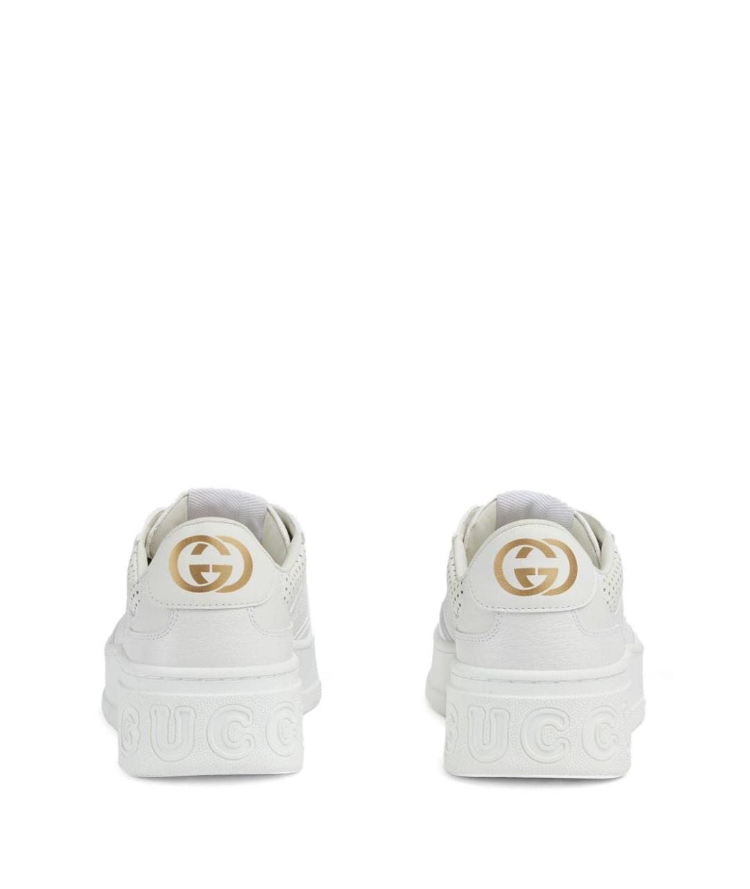GUCCI Белые кожаные кеды, фото 3
