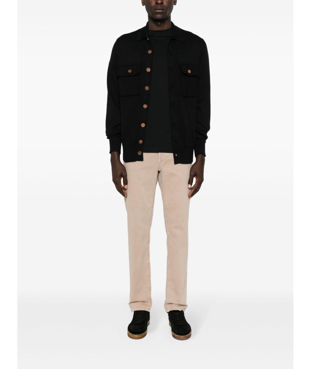 BRUNELLO CUCINELLI Черная хлопковая футболка, фото 3