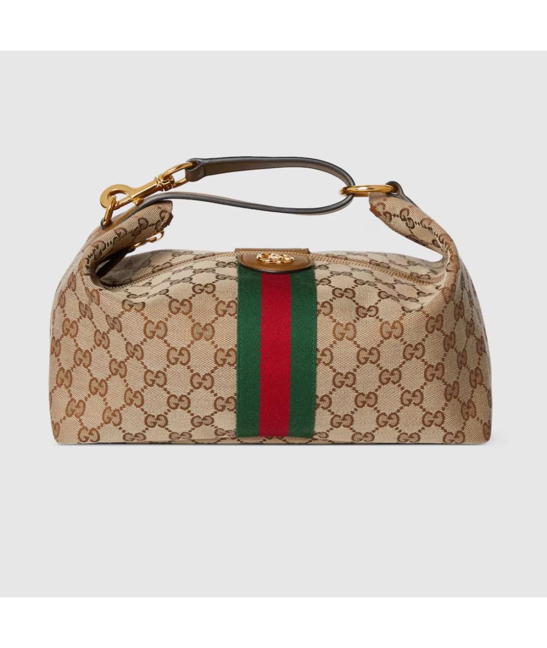 GUCCI Коричневая кожаная сумка с короткими ручками, фото 7