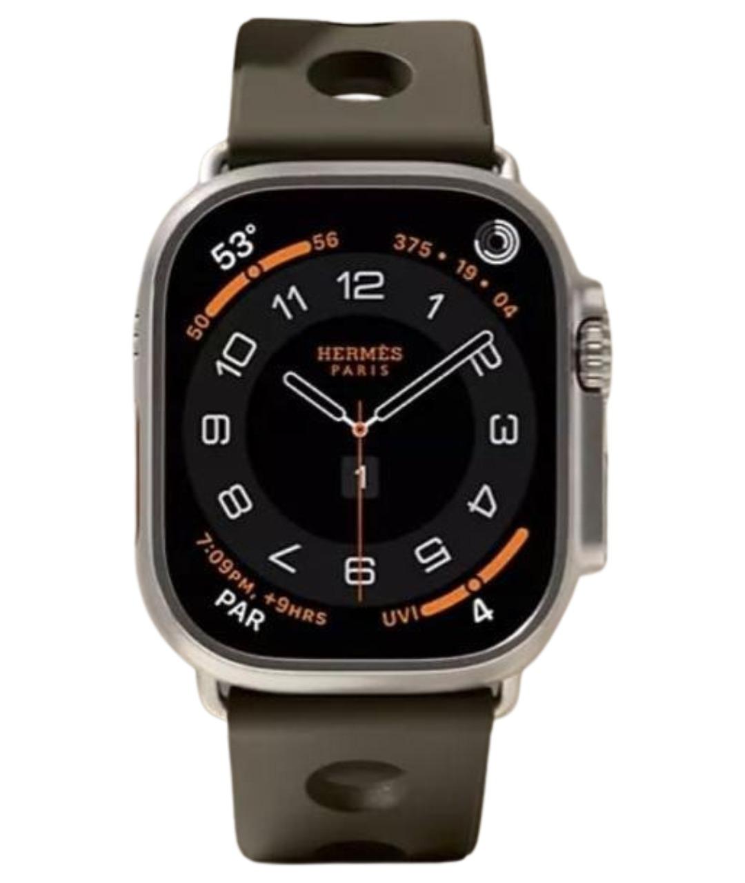 HERMES Серебряные титановые часы, фото 1