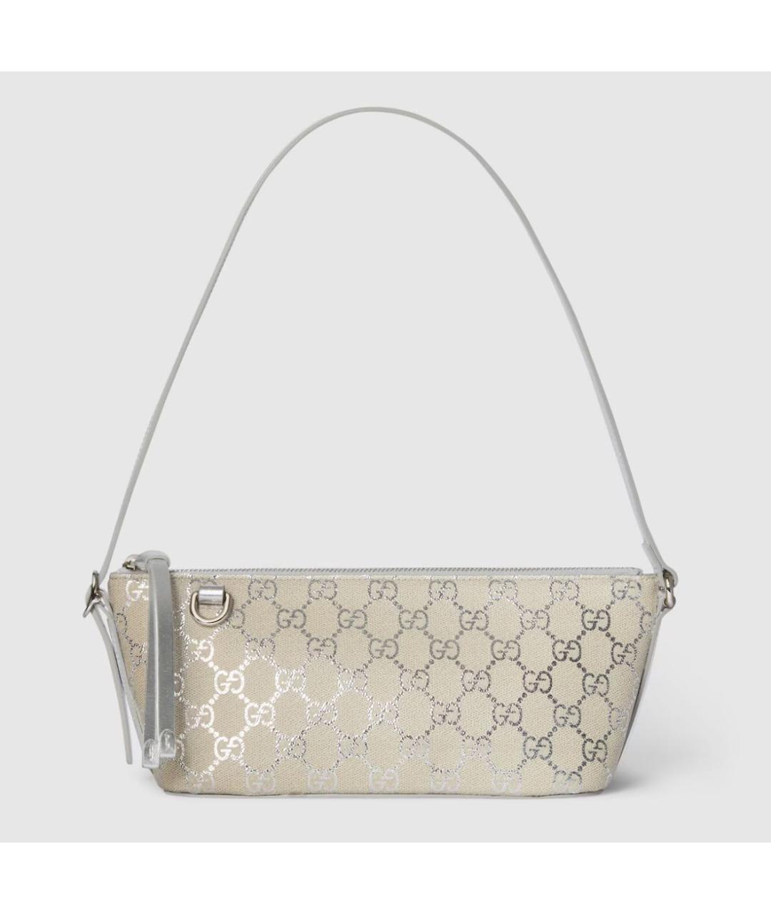 GUCCI Белая кожаная сумка с короткими ручками, фото 6