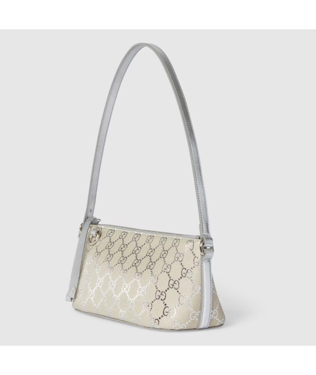 GUCCI Белая кожаная сумка с короткими ручками, фото 2