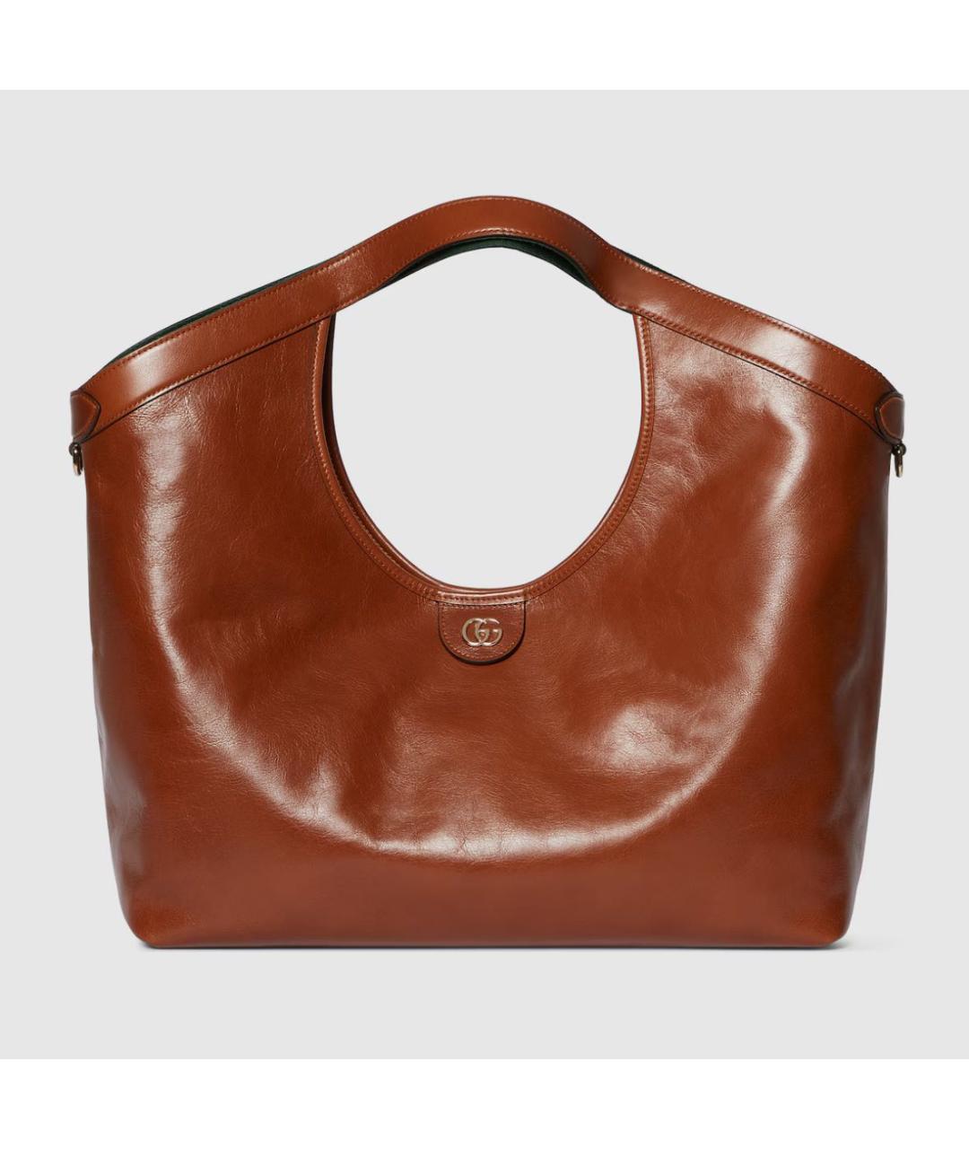 GUCCI Коричневая кожаная сумка с короткими ручками, фото 7