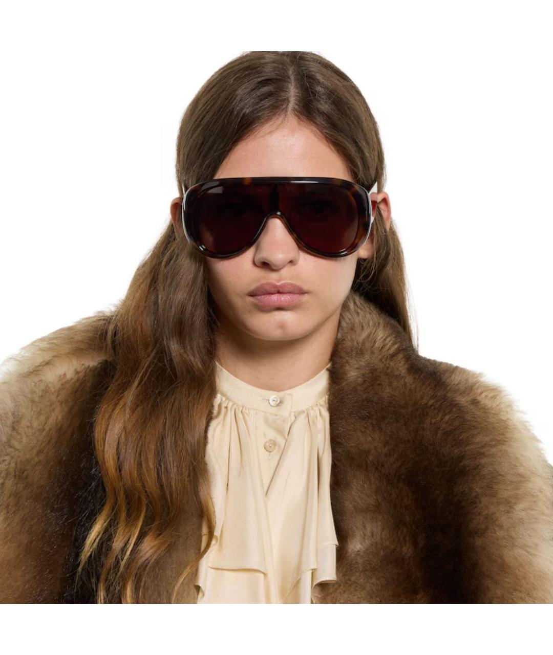 GUCCI Коричневые солнцезащитные очки, фото 3