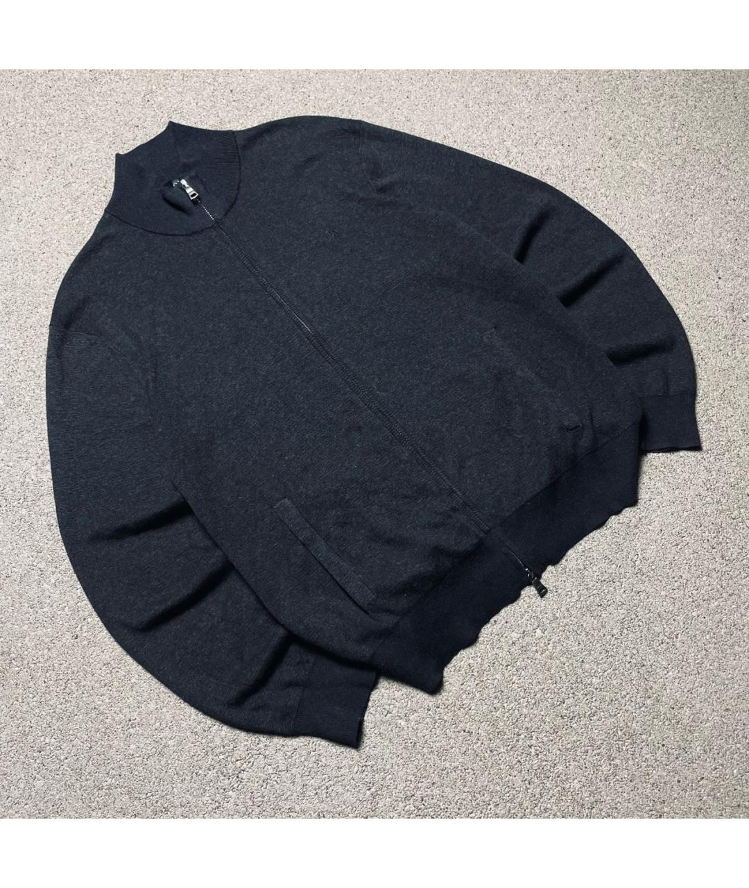 POLO RALPH LAUREN Антрацитовый хлопковый джемпер / свитер, фото 3