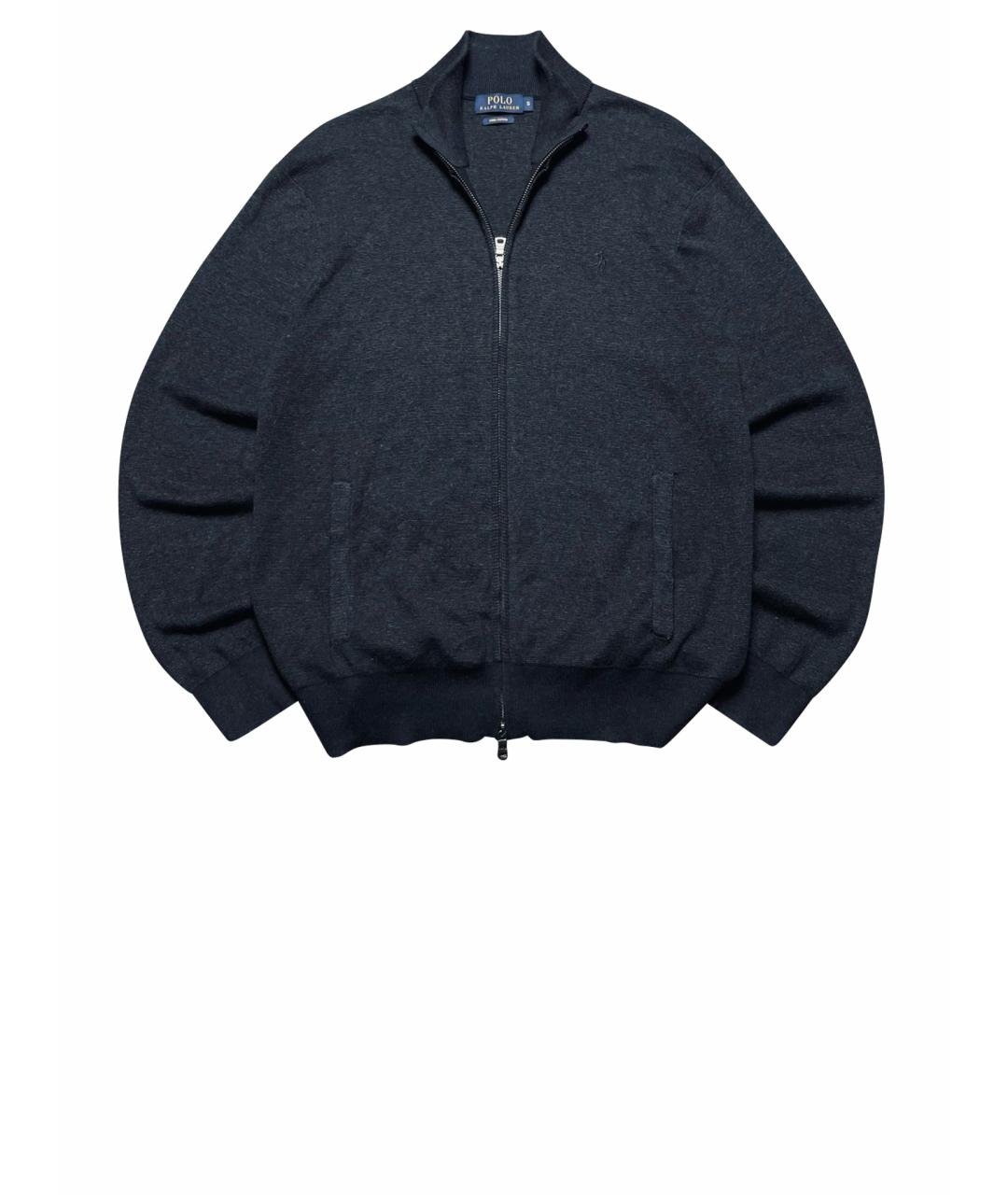 POLO RALPH LAUREN Антрацитовый хлопковый джемпер / свитер, фото 1