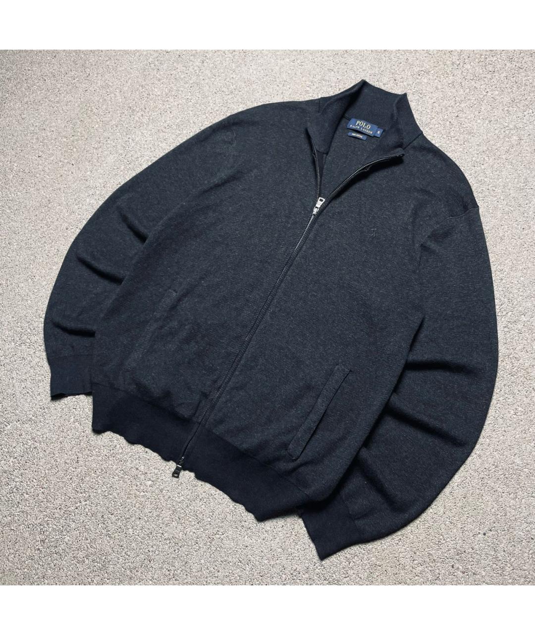 POLO RALPH LAUREN Антрацитовый хлопковый джемпер / свитер, фото 4