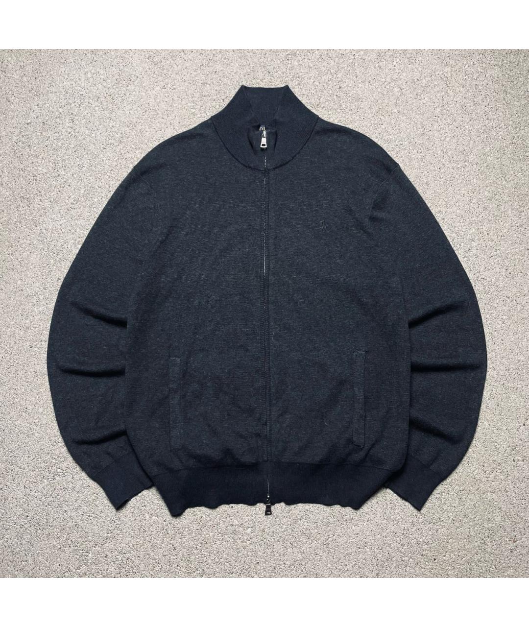 POLO RALPH LAUREN Антрацитовый хлопковый джемпер / свитер, фото 2