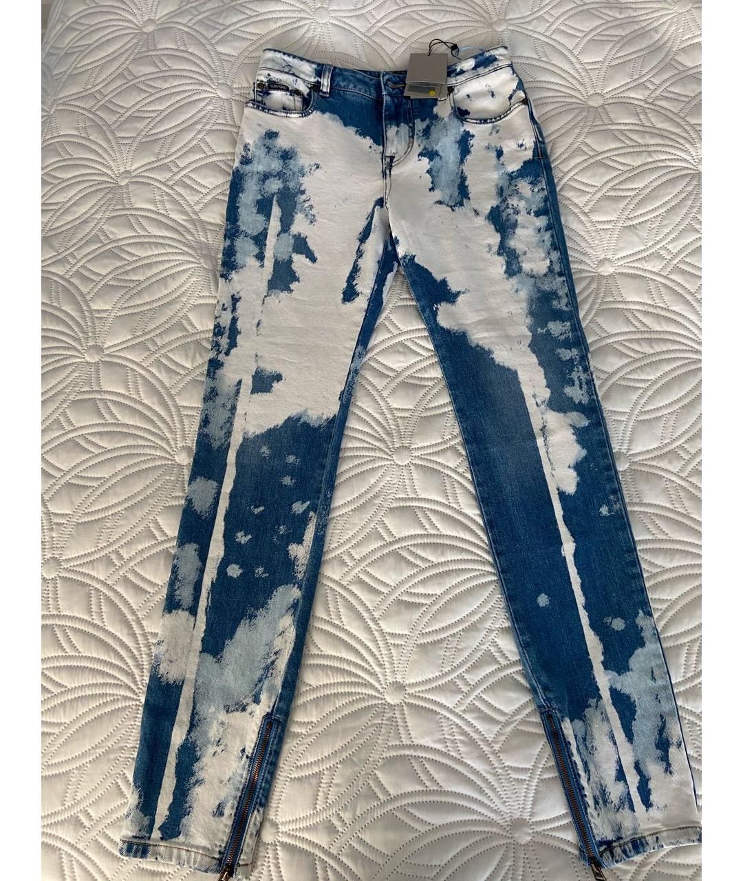 TOM FORD Голубые хлопко-эластановые джинсы слим, фото 5