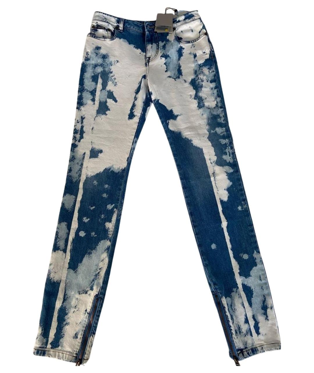 TOM FORD Голубые хлопко-эластановые джинсы слим, фото 1