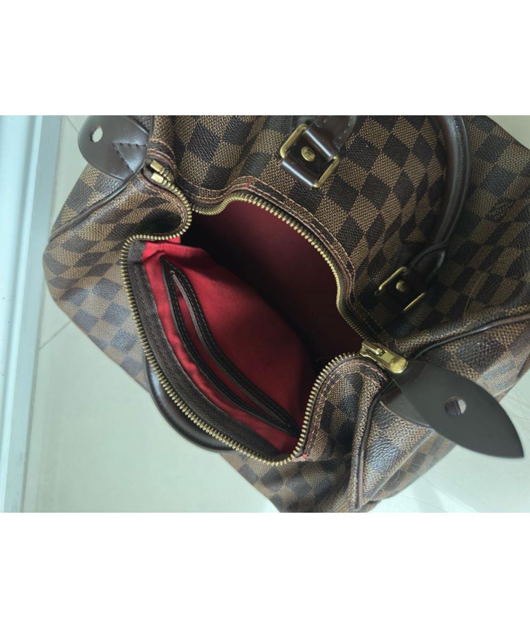 LOUIS VUITTON Коричневая сумка с короткими ручками, фото 4