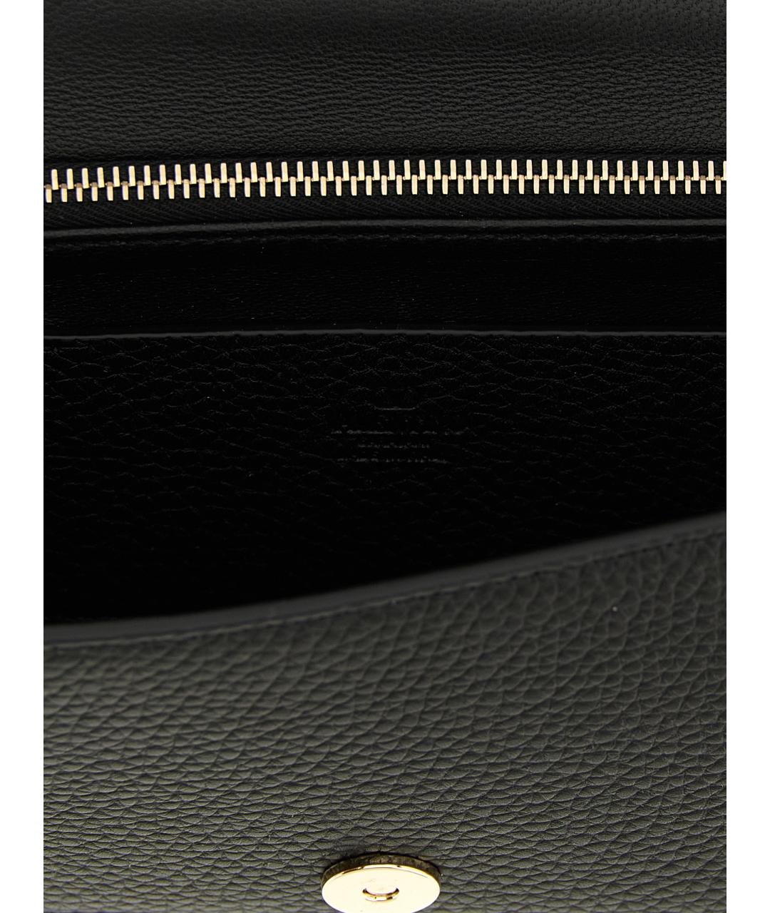 VALENTINO Черный кожаный кошелек, фото 4