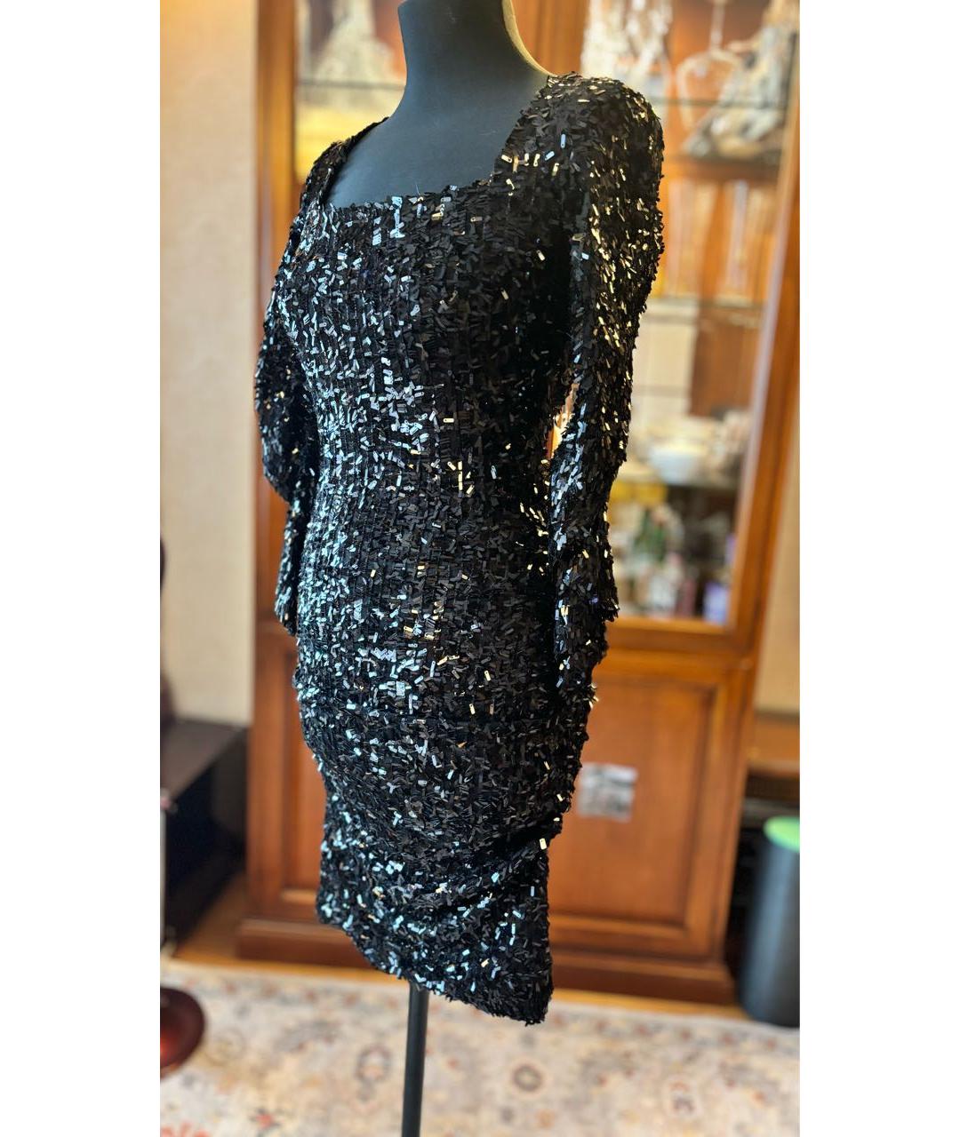 DOLCE&GABBANA Черное шелковое вечернее платье, фото 3