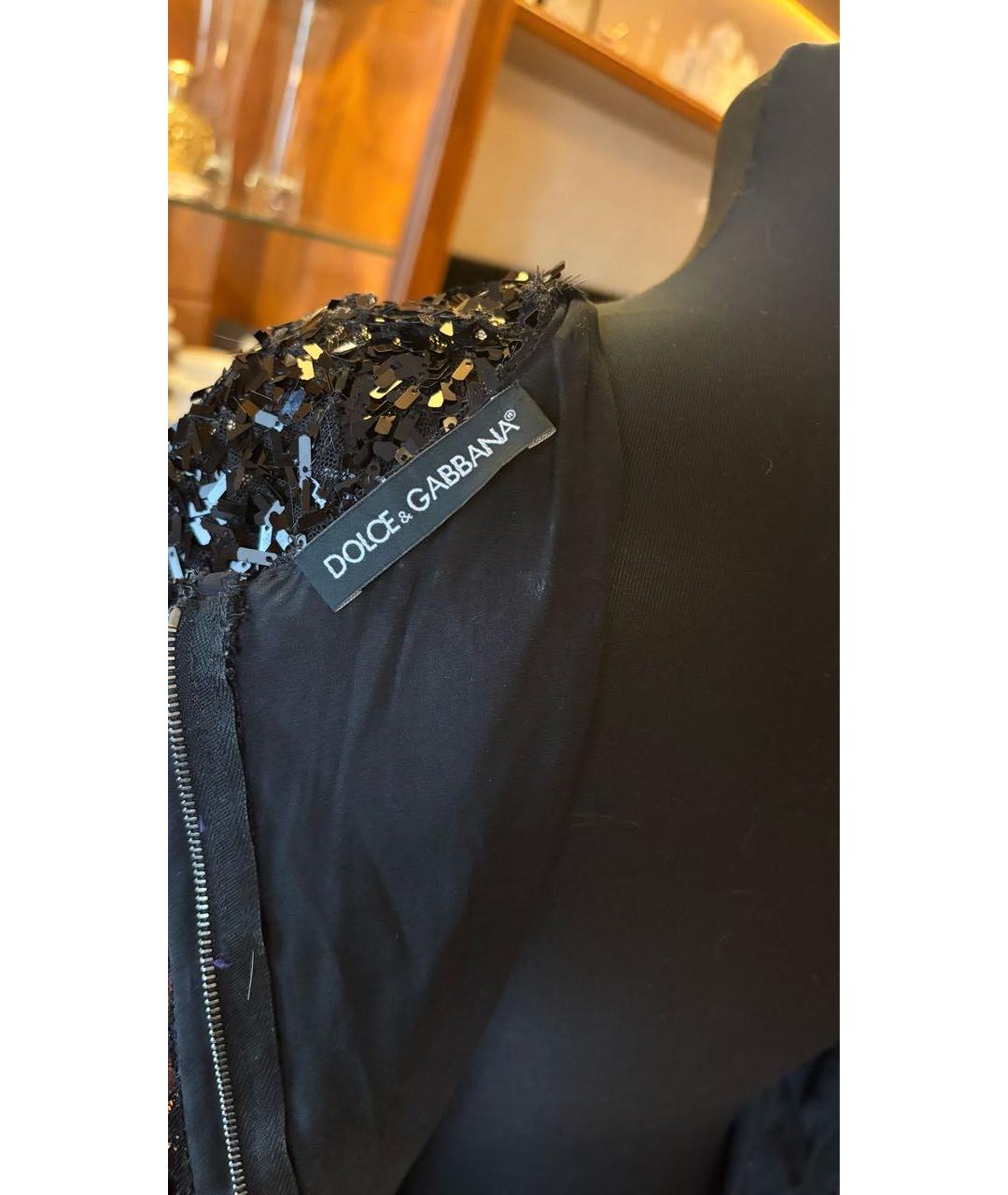 DOLCE&GABBANA Черное шелковое вечернее платье, фото 6
