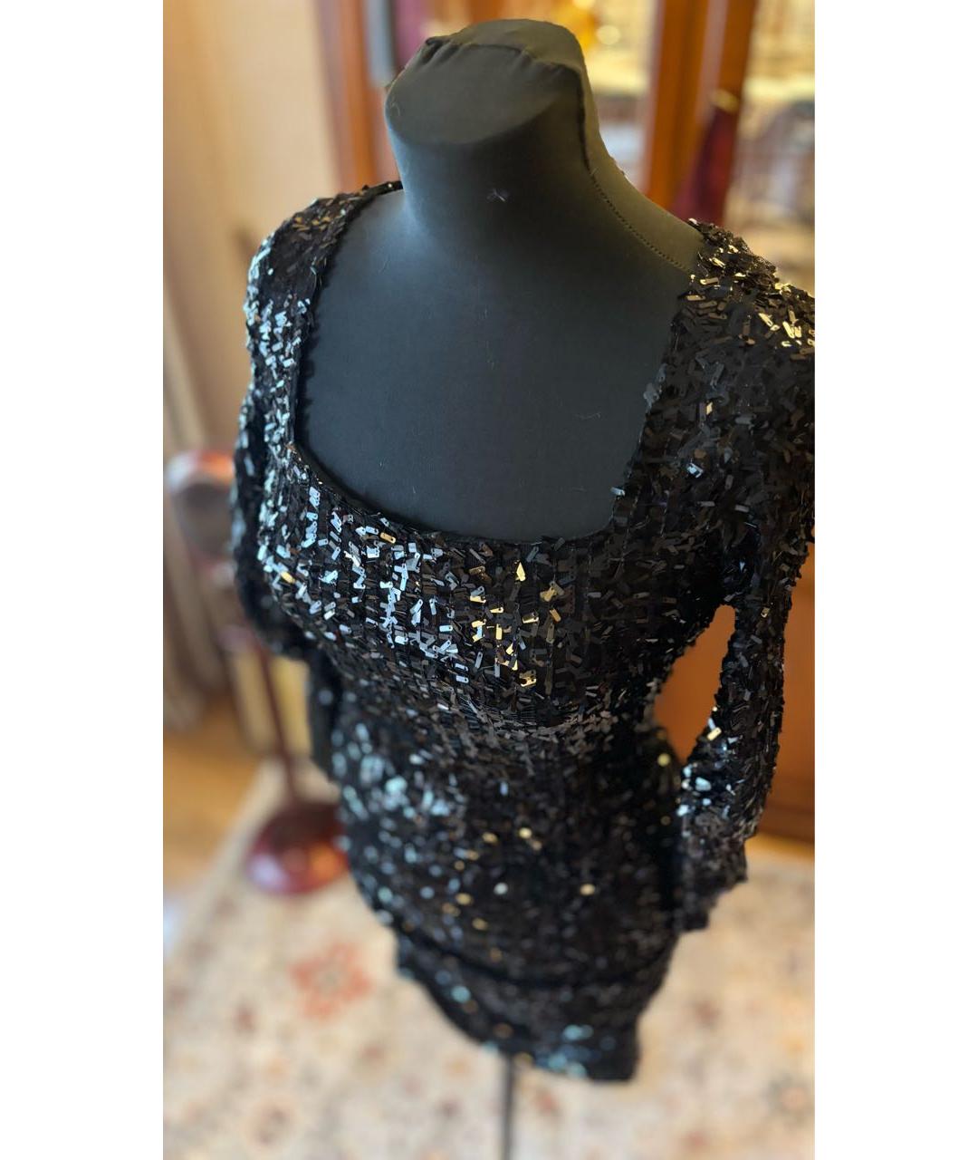 DOLCE&GABBANA Черное шелковое вечернее платье, фото 5