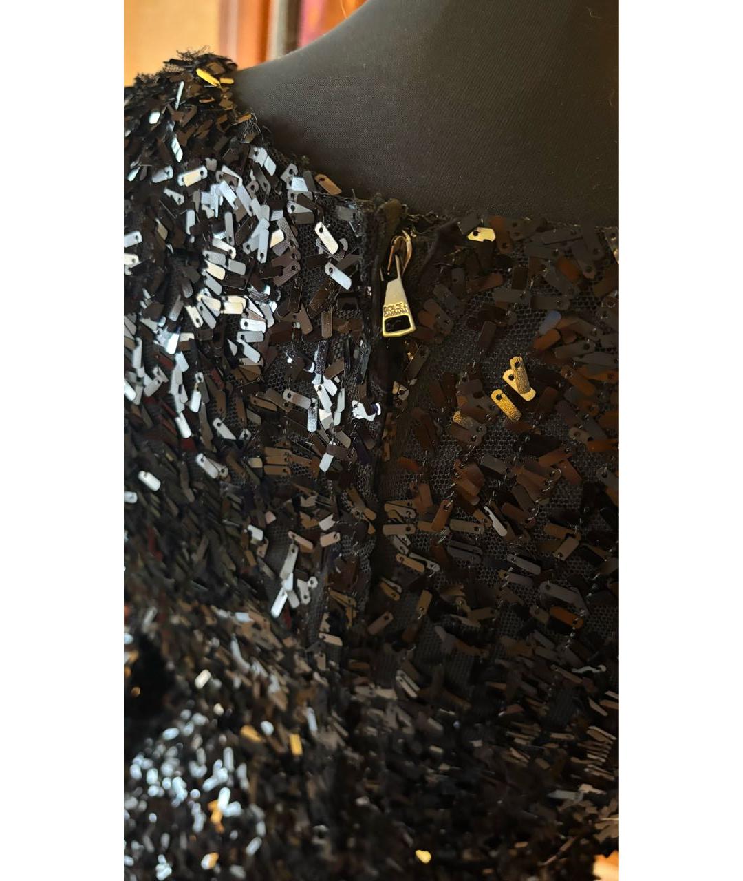 DOLCE&GABBANA Черное шелковое вечернее платье, фото 4