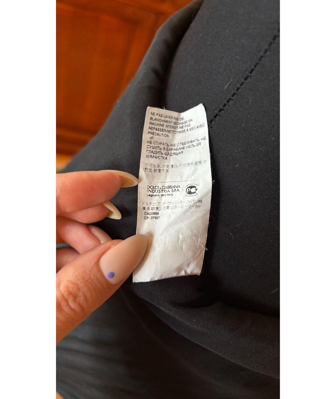 DOLCE&GABBANA Черное шелковое вечернее платье, фото 8