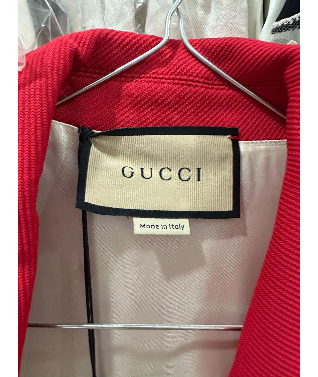 GUCCI Красный вискозный жакет/пиджак, фото 3
